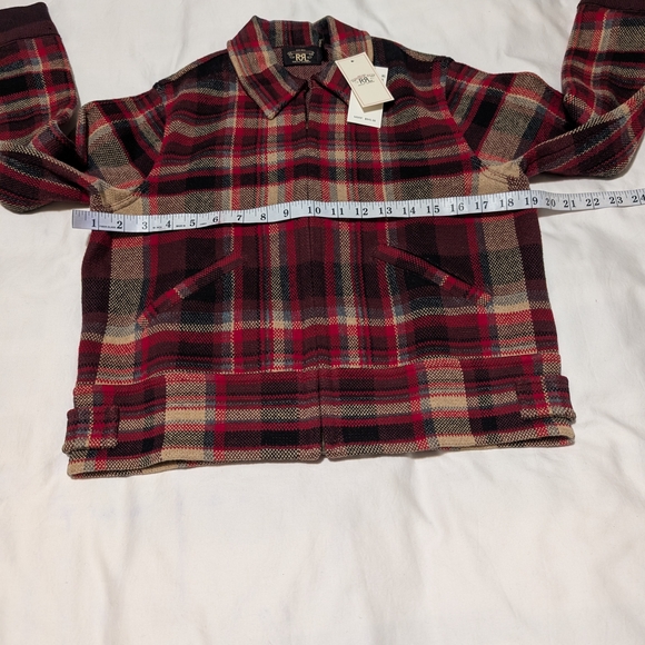 Ralph Lauren Double RL Tartan Cardigan - Red and Tan - Picture 4 of 13